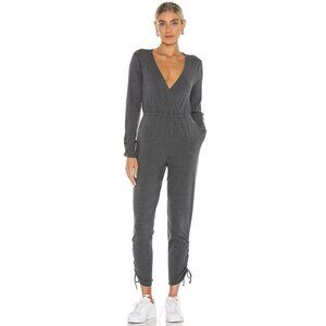 LOVERS + FRIENDS Women’s Gray Long Sleeve Knit Jumpsuit Size Medium